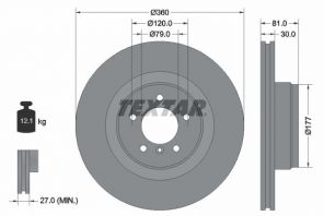 Textar 92178403 - Brzdový kotúč -