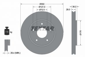 Textar 92181503 - Brzdový kotúč -