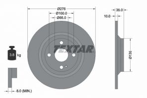 Textar 92188303 - Brzdový kotúč -