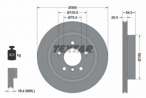 Textar 92196605 - Brzdový kotúč -