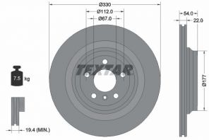 Textar 92273505 - Brzdový kotúč -