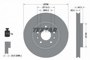 Textar 92274203 - Brzdový kotúč -
