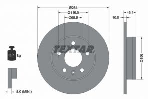 Textar 92277303 - Brzdový kotúč -