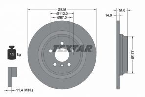 Textar 92277405 - Brzdový kotúč -