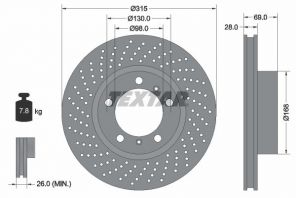 Textar 92279905 - Brzdový kotúč -