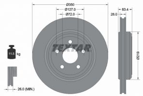 Textar 92282003 - Brzdový kotúč -
