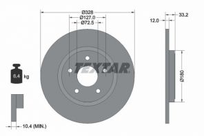 Textar 92286003 - Brzdový kotúč -