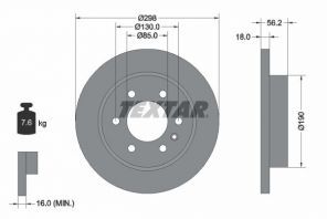Textar 92301003 - Brzdový kotúč -