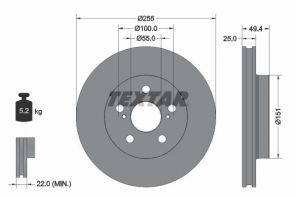 Textar 92301703 - Brzdový kotúč -