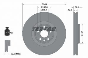 Textar 92301805 - Brzdový kotúč -
