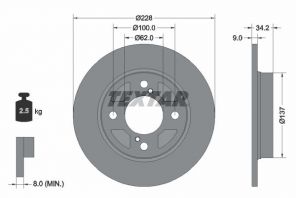 Textar 92303603 - Brzdový kotúč -