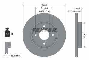 Textar 92303703 - Brzdový kotúč -