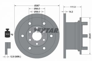 Textar 93019400 - Brzdový kotúč -