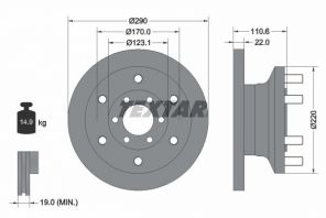 Textar 93175400 - Brzdový kotúč -