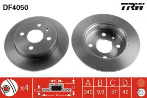 TRW DF4050 - Brzdový kotúč -