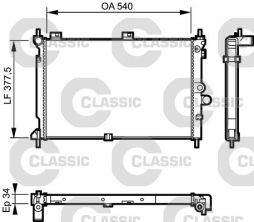 Valeo 231022 - Chladič vody -