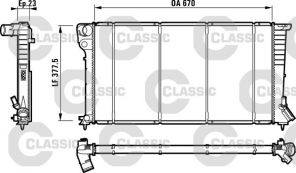 Valeo 232517 - Chladič vody -