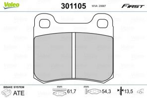 Valeo 301105 - Brzdové platničky -