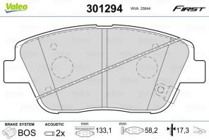 Valeo 301294 - Brzdové platničky -