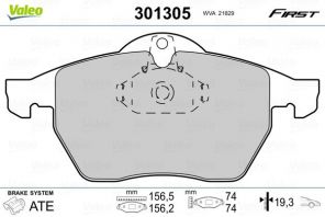 Valeo 301305 - Brzdové platničky -
