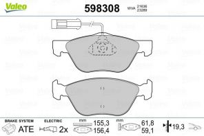 Valeo 598308 - Brzdové platničky -