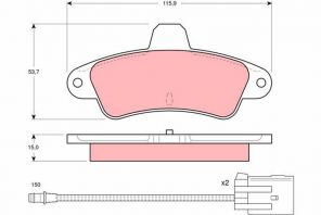 TRW GDB1112 - Brzdové platničky -