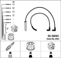 NGK 0593 - Zapaľovací kábel -