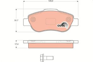 TRW GDB1589 - Brzdové platničky -