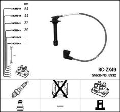 NGK 8932 RC-ZX49 - Zapaľovací kábel -