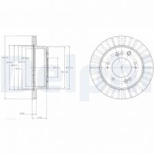 Delphi BG4331 - Brzdový kotúč