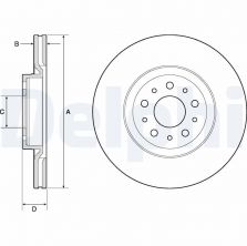 Delphi BG4797C - Brzdový kotúč