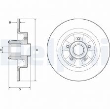 Delphi BG9133RSC - Brzdový kotúč -