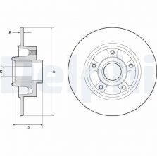 Delphi BG9137RS - Brzdový kotúč -