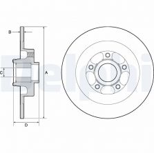 Delphi BG9138RS - Brzdový kotúč -