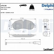 Delphi LP3136 - Brzdové platničky