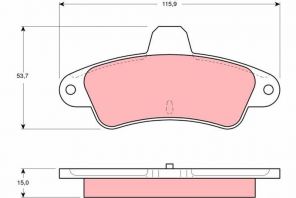 TRW GDB4084 - Brzdové platničky -