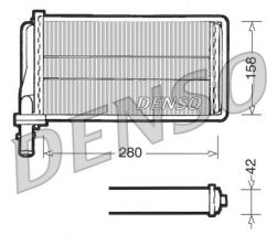 Denso DRR01001 - Výmenník tepla vnútorného kúrenia