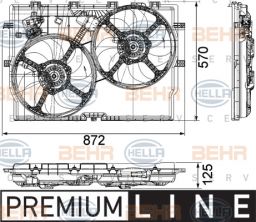 Hella 8EW 351 040-621 - Ventilátor motora