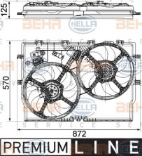 Hella 8EW 351 040-631 - Ventilátor motora