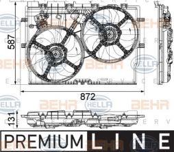 Hella 8EW 351 041-451 - Ventilátor motora