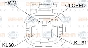 Hella 8EW 351 151-081 - Ventilátor motora