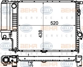 Hella 8MK 376 888-134 - Chladič vody