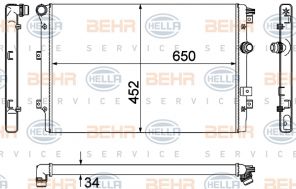 Hella 8MK 376 901-021 - Chladič vody