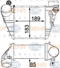 Hella 8ML 376 700-704 - Chladič plniaceho vzduchu