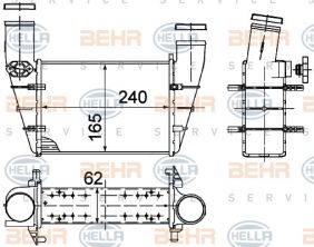 Hella 8ML 376 727-581 - Chladič plniaceho vzduchu