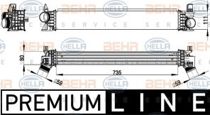Hella 8ML 376 733-521 - Chladič plniaceho vzduchu