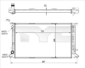 TYC 702-0037-R - Chladič vody -