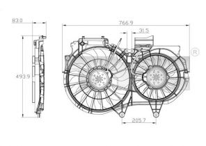 TYC 802-0053 - Ventilátor motora -