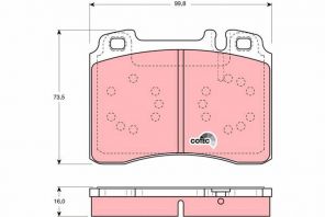 TRW GDB1318 - Brzdové platničky -