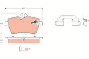 TRW GDB1630 - Brzdové platničky -